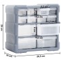 Multi-drawer organizers with 12 drawers, 2 units, 26.5x16x26 cm. by vidaXL, Toolboxes - Ref: Foro24-147582, Price: 30,65 €, D...