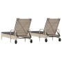 Sun loungers with cushions 2 units light gray synthetic rattan by , Loungers - Ref: Foro24-3261439, Price: 327,95 €, Discount: %