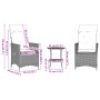 Small table and chairs with 3 black synthetic rattan cushions. by , Garden sets - Ref: Foro24-365652, Price: 253,65 €, Discou...