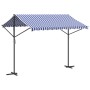 Free-standing awning made of blue and white fabric and steel, 300x300 cm. by , Umbrellas - Ref: Foro24-368931, Price: 266,10 ...