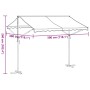 Free-standing awning made of blue and white fabric and steel, 300x300 cm. by , Umbrellas - Ref: Foro24-368931, Price: 266,10 ...