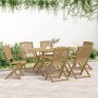 Folding garden chairs 6 units solid acacia wood 54.5x58x90cm by , Garden chairs - Ref: Foro24-3214230, Price: 287,48 €, Disco...