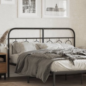 Cabecero de metal negro 150 cm de , Cabeceros y pies de cama - Ref: Foro24-377151, Precio: 48,99 €, Descuento: %