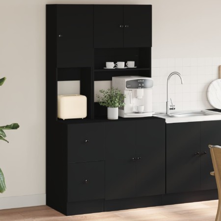 Mueble de cocina madera de ingeniería negro 95x50x180 cm de , Armarios de cocina - Ref: Foro24-3276533, Precio: 303,30 €, Des...