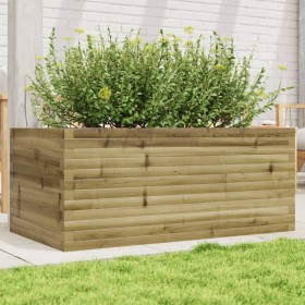 Jardinera de madera de pino impregnada 110x60x46 cm de , Maceteros y jardineras - Ref: Foro24-3282463, Precio: 168,99 €, Desc...