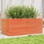 Solid pine wood planter in brown wax 110x60x46 cm by , Pots and planters - Ref: Foro24-3282461, Price: 188,29 €, Discount: %