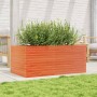 Solid pine wood planter in brown wax 110x60x46 cm by , Pots and planters - Ref: Foro24-3282461, Price: 187,99 €, Discount: %