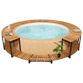 Solid acacia wood whirlpool bathtub surround 273x53 cm by vidaXL, Pool and spa accessories - Ref: Foro24-310091, Price: 798,9...