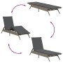 Sun loungers with small table, 2 units, synthetic gray rattan by , Loungers - Ref: Foro24-4002712, Price: 269,01 €, Discount: %