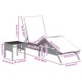 Sun loungers with small table, 2 units, synthetic gray rattan by , Loungers - Ref: Foro24-4002712, Price: 269,01 €, Discount: %