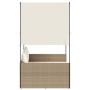 Tumbona doble con techo y cortinas ratán sintético beige de , Tumbonas - Ref: Foro24-4002759, Precio: 225,86 €, Descuento: %