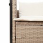 Doppel-Liegestuhl mit Dach und Vorhängen aus synthetischem Rattan in Beige. von , Liegen - Ref: Foro24-4002759, Preis: 225,86...