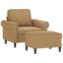 Armchair with brown velvet footstool 60 cm by , Sofas - Ref: Foro24-3201212, Price: 215,86 €, Discount: %