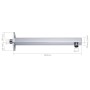 Square shower support bar 201 stainless steel silver 30 cm by vidaXL, shower doors - Ref: Foro24-147730, Price: 18,13 €, Disc...