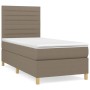 Box spring bed with gray taupe fabric mattress 90x190 cm by , Beds and slatted bases - Ref: Foro24-3142381, Price: 364,72 €, ...