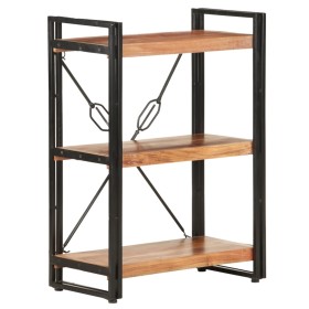 3-stöckiges Regal aus massivem Akazienholz 60x30x80 cm von , Bücherregale und Regale - Ref: Foro24-320613, Preis: 116,70 €, R...