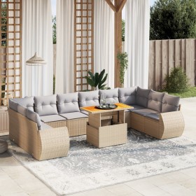 Set von 11-teiligen Gartensofas mit beigen Kissen aus synthetischem Rattan von , Gartensets - Ref: Foro24-3272368, Preis: 798...