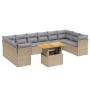 11-piece garden sofa set with beige synthetic rattan cushions by , Garden sets - Ref: Foro24-3271024, Price: 786,65 €, Discou...