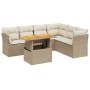 Set aus 7-teiligen Gartensofas und Kissen, synthetisches Rattan, beige von , Gartensets - Ref: Foro24-3270848, Preis: 571,25 ...