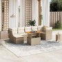 Set Gartensofas mit beigen Kissen 8 Stück PE Rattan von , Gartensets - Ref: Foro24-3270946, Preis: 627,84 €, Rabatt: %