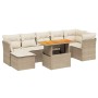 Garden sofa set with beige cushions, 8 pieces, PE rattan by , Garden sets - Ref: Foro24-3270946, Price: 627,84 €, Discount: %