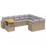 Garden sofa set with beige cushions, 10 pieces, synthetic rattan by , Garden sets - Ref: Foro24-3271479, Price: 702,07 €, Dis...