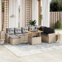 Set mit 9 Gartensofas mit beigen Kissen aus synthetischem Rattan von , Gartensets - Ref: Foro24-3271451, Preis: 645,29 €, Rab...