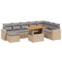 Set mit 9 Gartensofas mit beigen Kissen aus synthetischem Rattan von , Gartensets - Ref: Foro24-3271451, Preis: 645,29 €, Rab...