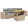 Set Gartensofas mit Kissen 5 Stück synthetisches Rattan beige von , Gartensets - Ref: Foro24-3272515, Preis: 401,02 €, Rabatt: %