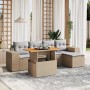 Set Gartensofas mit Kissen 6 Stück synthetisches Rattan beige von , Gartensets - Ref: Foro24-3272613, Preis: 457,77 €, Rabatt: %