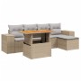 Set Gartensofas mit Kissen 6 Stück synthetisches Rattan beige von , Gartensets - Ref: Foro24-3272613, Preis: 458,28 €, Rabatt: %