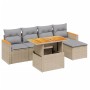 Garden sofa set with 6-piece synthetic rattan beige cushions by , Garden sets - Ref: Foro24-3273054, Price: 424,36 €, Discoun...