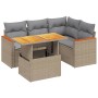 Garden sofa set with 5-piece synthetic rattan beige cushions by , Garden sets - Ref: Foro24-3273061, Price: 403,89 €, Discoun...