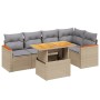 Garden sofa set with 6-piece synthetic rattan beige cushions by , Garden sets - Ref: Foro24-3273068, Price: 452,37 €, Discoun...