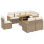 Set mit 9 Gartensofas mit beigen Kissen aus synthetischem Rattan von , Gartensets - Ref: Foro24-3273172, Preis: 755,90 €, Rab...