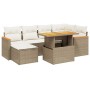 Set aus 7-teiligen Gartensofas und Kissen, synthetisches Rattan, beige von , Gartensets - Ref: Foro24-3273179, Preis: 615,71 ...