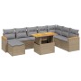 Garden sofa set 9 pieces with beige synthetic rattan cushions by , Garden sets - Ref: Foro24-3273215, Price: 634,68 €, Discou...