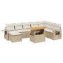 Garden sofa set 9 pieces with beige synthetic rattan cushions by , Garden sets - Ref: Foro24-3271891, Price: 757,02 €, Discou...