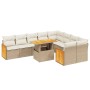 Garden sofa set with beige cushions, 10 pieces, synthetic rattan by , Garden sets - Ref: Foro24-3274117, Price: 807,23 €, Dis...