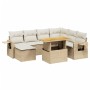 Garden sofa set with beige cushions, 8 pieces, PE rattan. by , Garden sets - Ref: Foro24-3271870, Price: 650,87 €, Discount: %