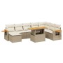 Garden sofa set with beige cushions, 8 pieces, PE rattan. by , Garden sets - Ref: Foro24-3273634, Price: 705,09 €, Discount: %