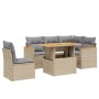 Garden sofa set with 6-piece synthetic rattan beige cushions by , Garden sets - Ref: Foro24-3273082, Price: 458,95 €, Discoun...