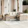 Gartensofa-Set mit 10-teiligen beigen Kissen aus synthetischem Rattan. von , Gartensets - Ref: Foro24-3273683, Preis: 859,69 ...