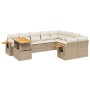 Gartensofa-Set mit 10-teiligen beigen Kissen aus synthetischem Rattan. von , Gartensets - Ref: Foro24-3273683, Preis: 859,69 ...