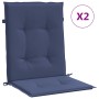 Cushions for low back chair 2 units navy blue fabric by , Cushions for chairs and sofas - Ref: Foro24-378680, Price: 38,99 €,...