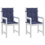 Cushions for low back chair 2 units navy blue fabric by , Cushions for chairs and sofas - Ref: Foro24-378680, Price: 38,99 €,...