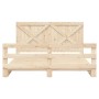 Solid pine wood bed frame with headboard 180x200 cm by , Beds and slatted bases - Ref: Foro24-3281578, Price: 245,15 €, Disco...