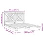 Solid pine wood bed frame with headboard 200x200cm by , Beds and slatted bases - Ref: Foro24-3281573, Price: 232,99 €, Discou...