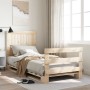 Solid pine wood bed frame with headboard 90x200 cm by , Beds and slatted bases - Ref: Foro24-3281538, Price: 143,89 €, Discou...