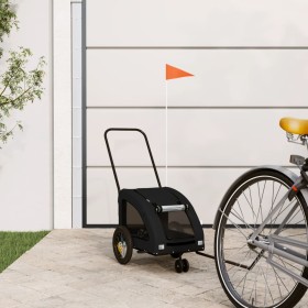 Bicycle pet trailer, iron frame, black Oxford fabric by , pet strollers - Ref: Foro24-93975, Price: 98,99 €, Discount: %